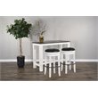 Home Bar and Swivel Bar Stool in European Cottage White 3 Piece Set