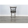 3 Piece Home Bar and Bar Stools Set in Alpine Gray