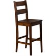 Home Bar and Ladderback Bar Stools in Vintage Mocha 3 Piece Set