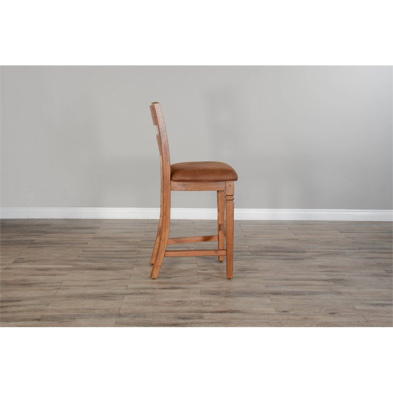 Home Bar and Ladderback Bar Stools in Rustic Oak 3 Piece Set