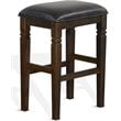 Home Bar and Bar Stools with Cushion in Tobacco Leaf 3 Piece Set