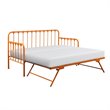 Home Square 2-Piece Set with Orange Daybed and Coffee Table in Antique White