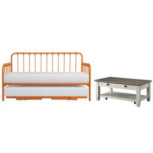 home square 2-piece set with daybed with trundle & coffee table