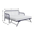 Home Square 2-Piece Set with Daybed with Trundle in Navy & Coffee Table