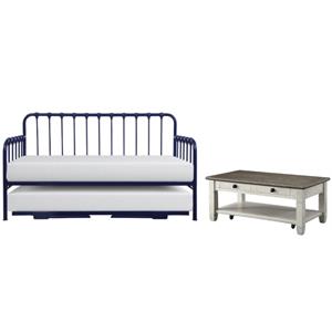 home square 2-piece set with daybed with trundle & coffee table