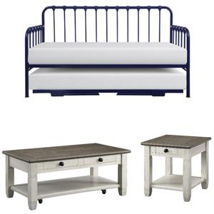 home square 3-piece set with daybed & coffee table & end table