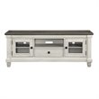 Home Square 2-Piece Set with End Table and TV Stand in Antique White