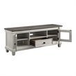 Home Square 2-Piece Set with End Table and TV Stand in Antique White