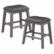 Home Square 5-Piece Set with 4 Counter Stools & Dining Table in Gray