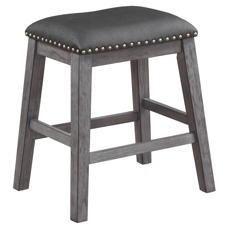 Home Square 5-Piece Set with 4 Counter Stools & Dining Table in Gray