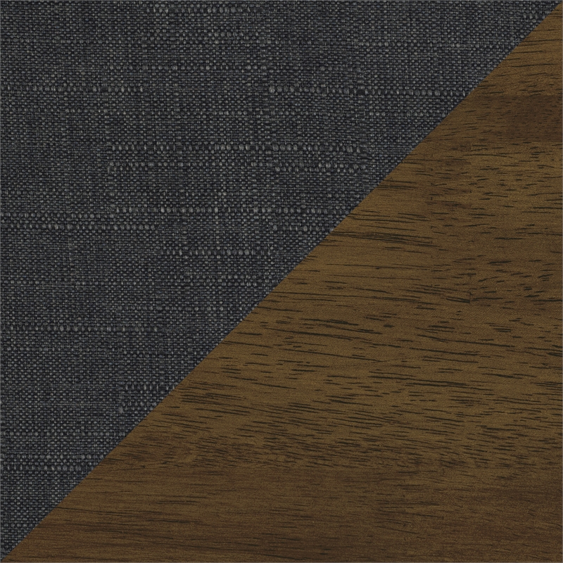 Home Square Fabric Upholstered Accent Chair in Dark Gray - Set of 2