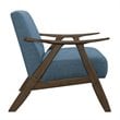 Home Square Upholstered Accent Chair in Blue Finish - Set of 2