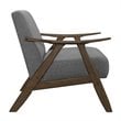 Home Square Upholstered Accent Chair in Gray Finish - Set of 2