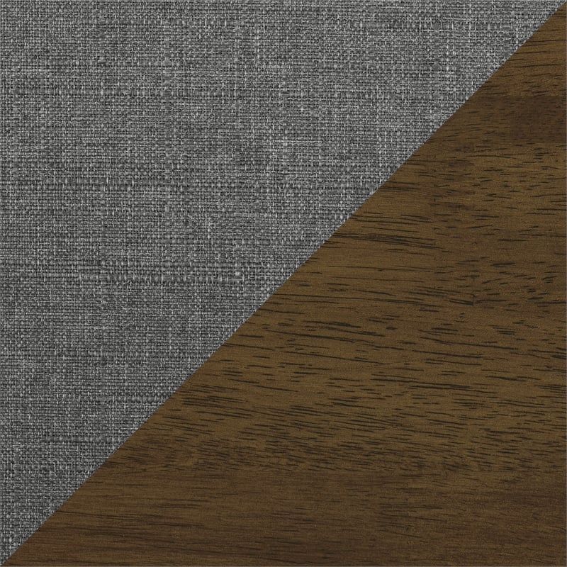 Home Square Upholstered Accent Chair in Gray Finish - Set of 2