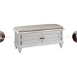Home Square 2-Piece Set with Hall Tree and Storage Bench in Off White