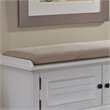 Home Square 2-Piece Set with Hall Tree and Storage Bench in Off White
