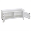 Home Square 2-Piece Set with Hall Tree and Storage Bench in Off White