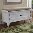 Home Square 2-Piece Set with Hall Tree and Storage Bench in Off White