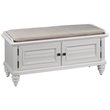 Home Square 2-Piece Set with Hall Tree and Storage Bench in Off White