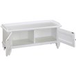 Home Square 2-Piece Set with Hall Tree and Storage Bench in Off White