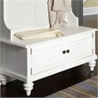 Home Square 2-Piece Set with Hall Tree and Storage Bench in Off White