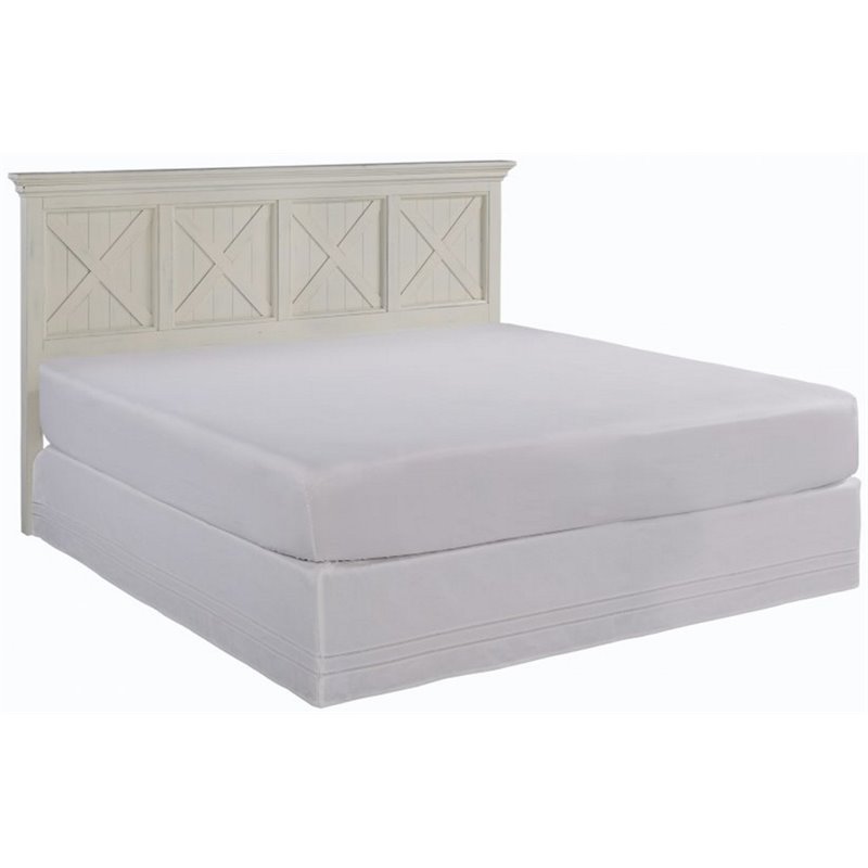 Home Square 3-Piece Set with 2 Nightstands and King Headboard in Off White