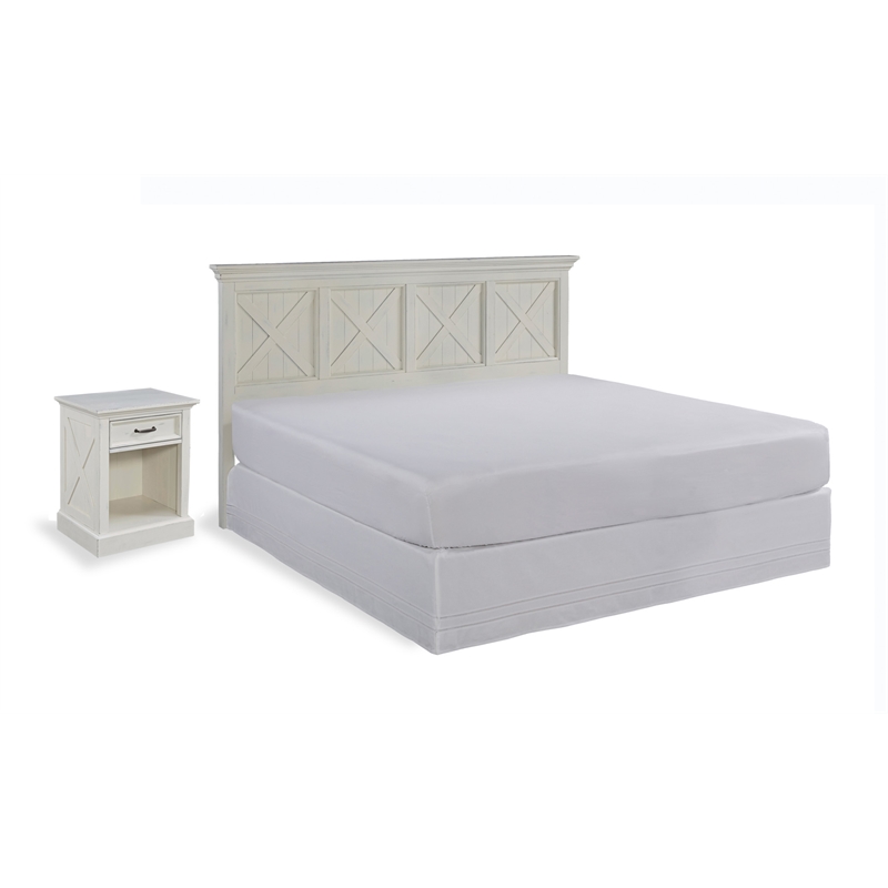 Home Square 4-Piece Set with Chest and King Headboard and 2 Nightstands