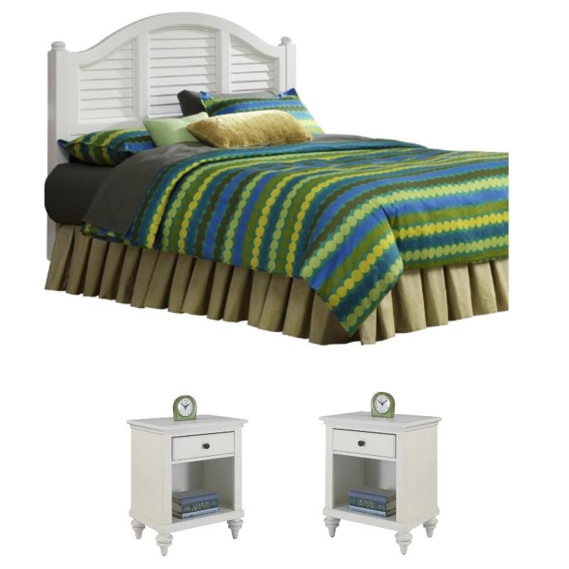Home Square 3-Piece Set with Queen Headboard and 2 Nightstands