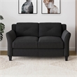 Home Square 3-Piece Set with Microfiber Chair & Loveseat & Sofa in Black
