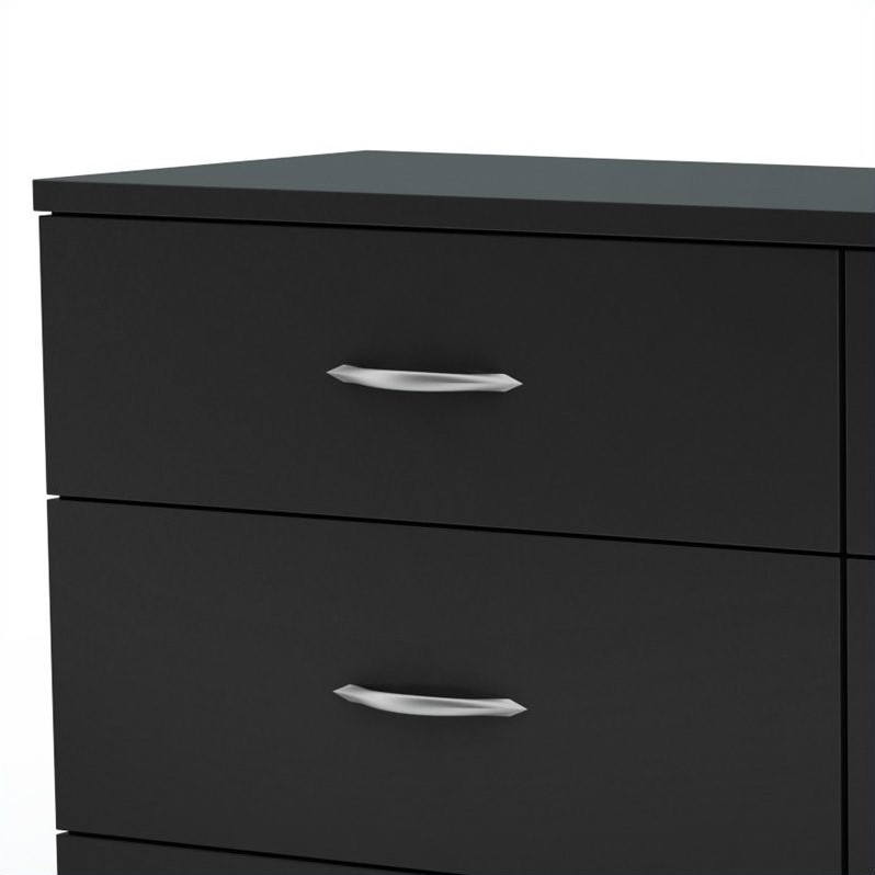 Home Square 3-Piece Set with Double Dresser & 5 Drawer Chest & Nightstand