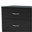 Home Square 2-Piece Set with 6 Drawer Dresser and Nightstand in Pure Black