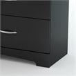 Home Square 2-Piece Set with 6 Drawer Dresser and Nightstand in Pure Black