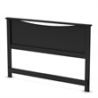 Home Square 2-Piece Set with Platform Bed and Queen Panel Headboard in Black