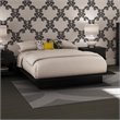 Home Square 2-Piece Set with Platform Bed and Queen Panel Headboard in Black