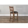 3 Piece Home Bar and Bar Stool Set in Taupe Brown