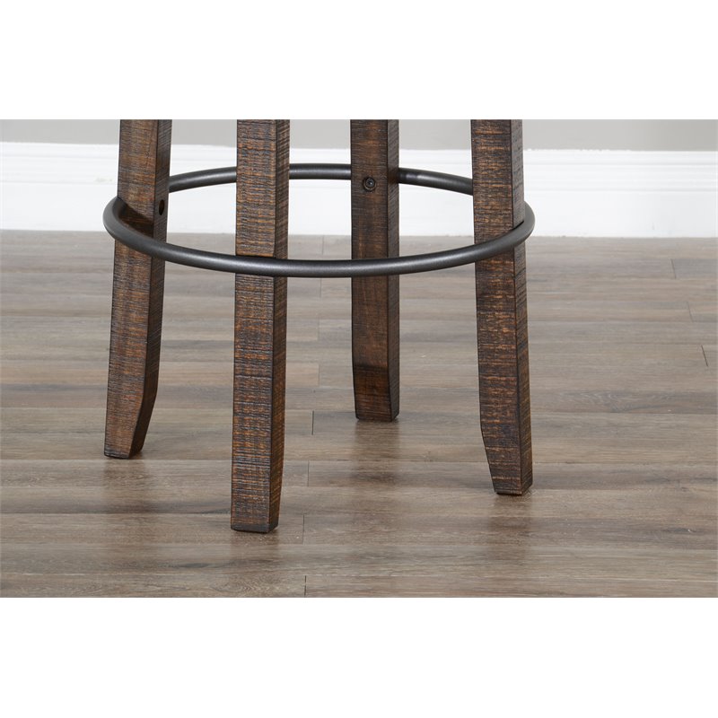 Home Bar and Swivel Bar Stool in Tobacco Leaf 3 Piece Set
