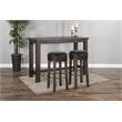 Home Bar and Swivel Bar Stool in Tobacco Leaf 3 Piece Set