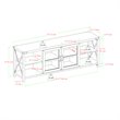 4 Piece Farmhouse TV Stand and Coffee Table and 2 End Tables Set in Rustic Oak