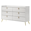 Home Square 2-Piece Set with Dresser and Mirror in White Finish