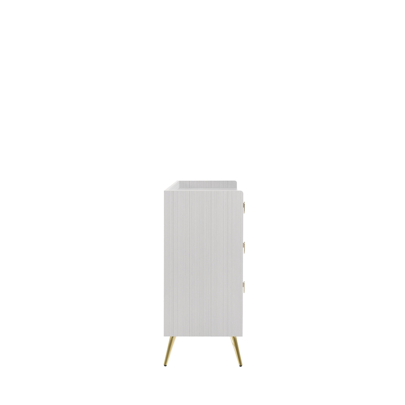 Home Square 2-Piece Set with Dresser and Mirror in White Finish