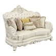 Home Square 3-Piece Set with Faux Leather Loveseat & Chair & Sofa in White