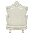 Home Square 3-Piece Set with Faux Leather Loveseat & Chair & Sofa in White