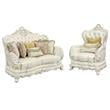 Home Square 2-Piece Set with Faux Leather Loveseat & Faux Leather Chair