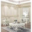 Home Square 2-Piece Set with Wooden Top Sofa Table & End Table in Antique White