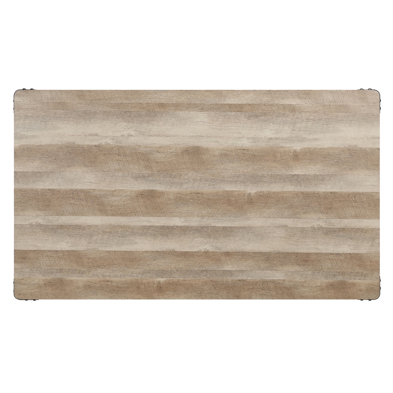 Home Square 8-Piece Set with Dining Table & 6 Side Chairs & 3 Drawer Server