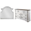 Home Square 2-Piece Set with Frame Mirror and Rectangular Wooden Dresser
