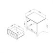 Home Square 2-Piece Set with Full Mates Bed and Nightstand in Blueberry