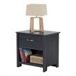 Home Square 2-Piece Set with Full Mates Bed and Nightstand in Blueberry