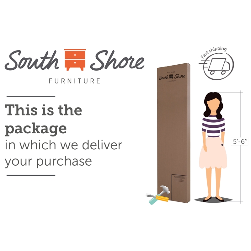 Home Square 2-Piece Set with Platform Bed & Queen Bookcase Headboard in White