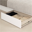Home Square 2-Piece Set with Platform Bed & Queen Bookcase Headboard in White